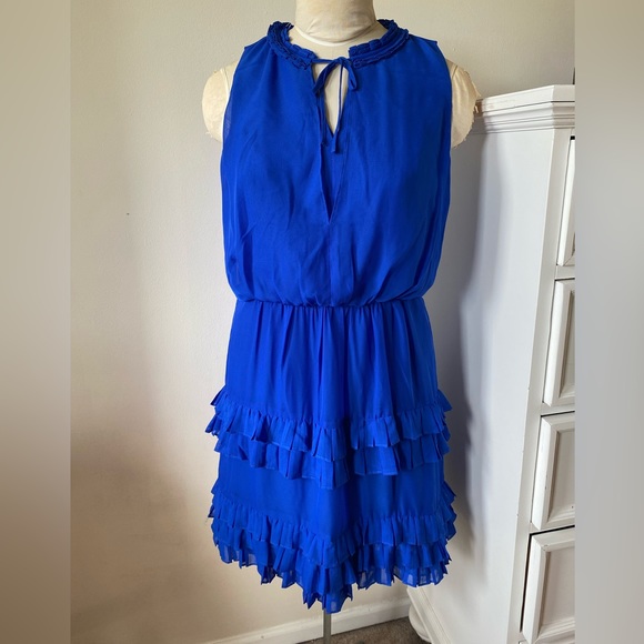 Johnston & Murphy Royal Blue Ruffle Dress - Picture 2 of 10
